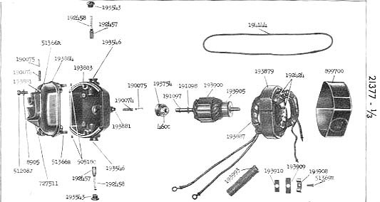 Singer 201 exploded pic 6